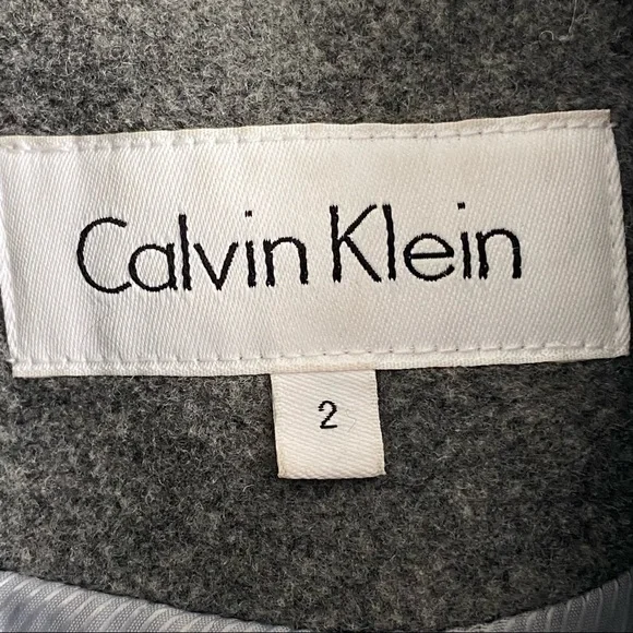 Calvin Klein Gray Wool Peacoat - Picture 4 of 12